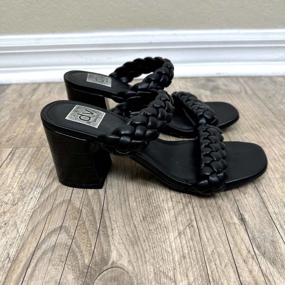 DV by Dolce Vita Black Braided Heels - Picture 3 of 7
